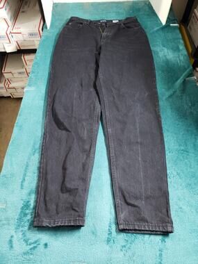 Gap Jeans Size 8 Long Womens Black Denim Cotton Mid Rise Ladies Reverse Fit USA